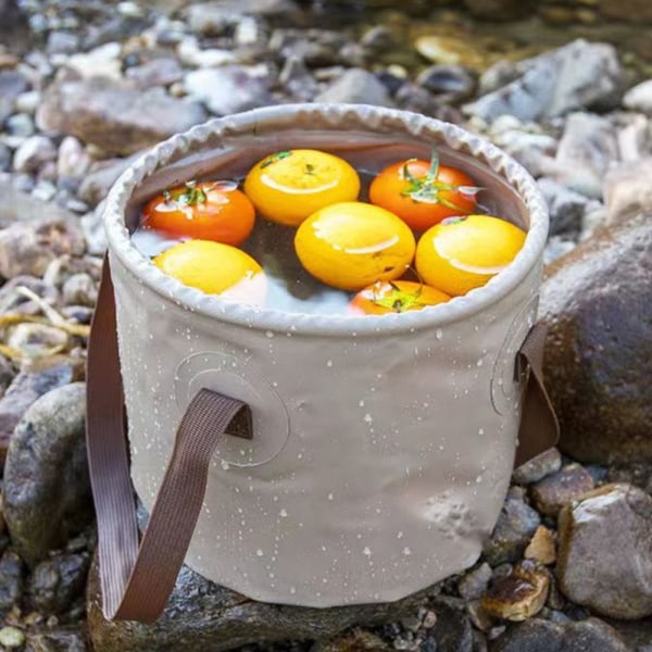 10/20L hopfällbar rund hink Utomhusvandring Resebärbar transparent 20L-20L