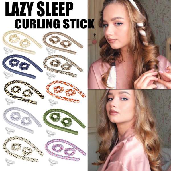 Heatless Curling Rod Pannband Lazy Curler Set 13 13