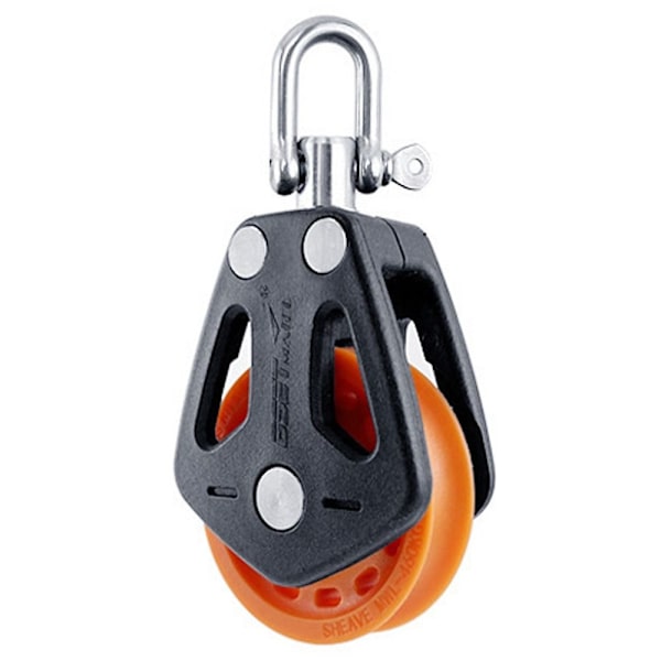 Rustfritt stål Remskive Enkelthjul Svingbar ORANGE&WHITE Orange&White