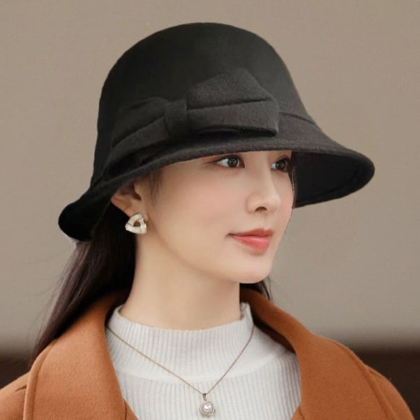 Kvinder Vintage Retro Hat Efterår Vinter Varm Hat KHAKI Khaki