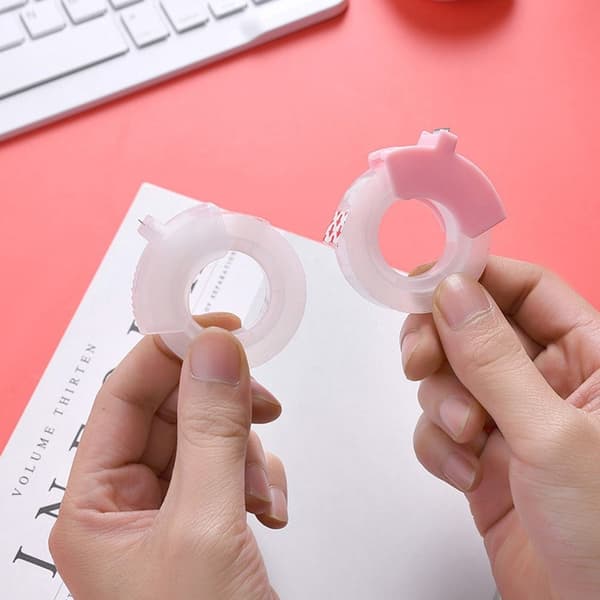 2 ST Bandskärare Tejpdispenser ROSA pink