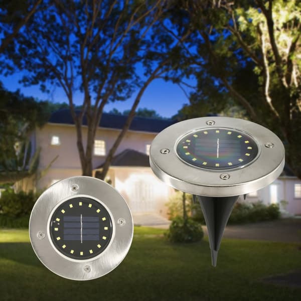 Solar Underground Light 16LED Lampe HVID LYS HVID LYS white light