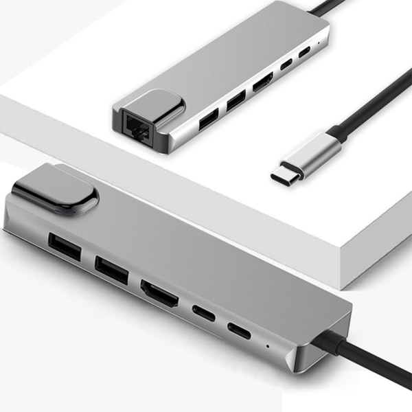 6 i 1 USB 3.1 Type-C Hub 4K HDMI 6 in 1 USB-C Hub