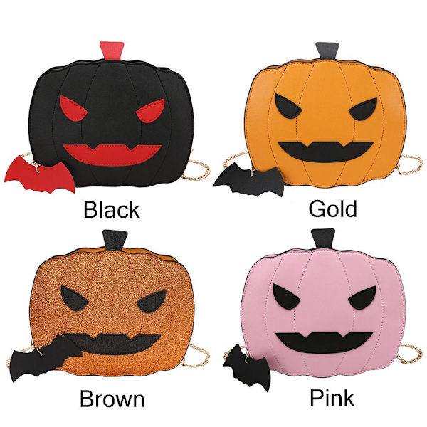 Halloween Pumpkin Bag Crossbody Bag SVART Black