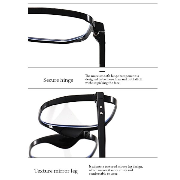 Anti-Blue Light Glasses Ylisuuret silmälasit HARMAA Grey