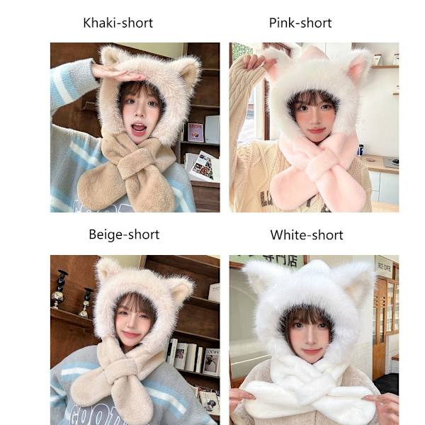 Vinterlue Reveører Lue BEIGE KORT KORT Beige Short-Short