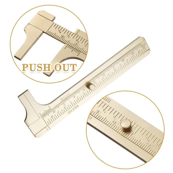 2 stk Messing Vernier Caliper Pocket Caliper Handy Caliper