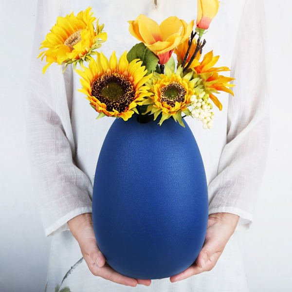 Keramisk vas Växt Blomkruka BLÅ blue