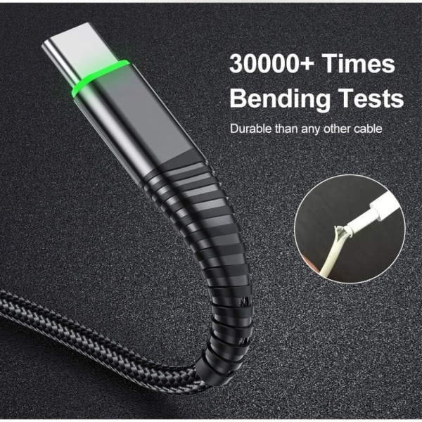 Hurtig opladning Kabel Data Line 1MBLACK SORT 1MBlack