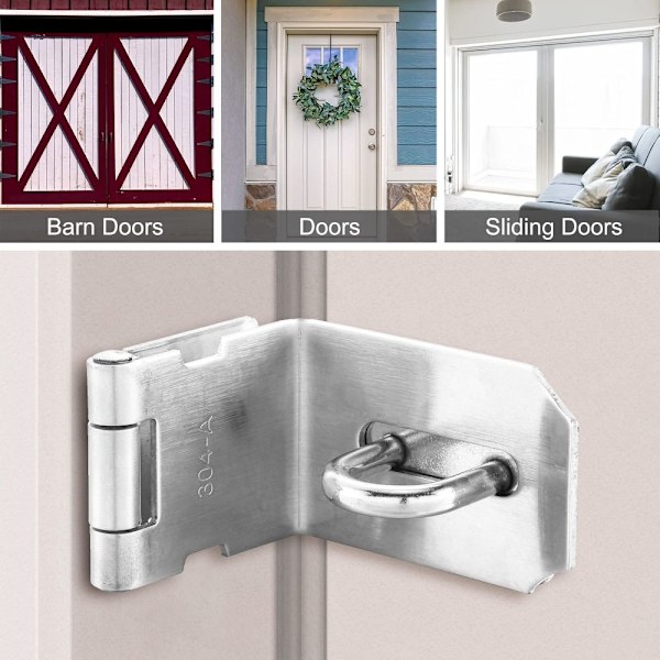 Hänglås Hasp Dörrspärrar 2ST 2ST 2pcs