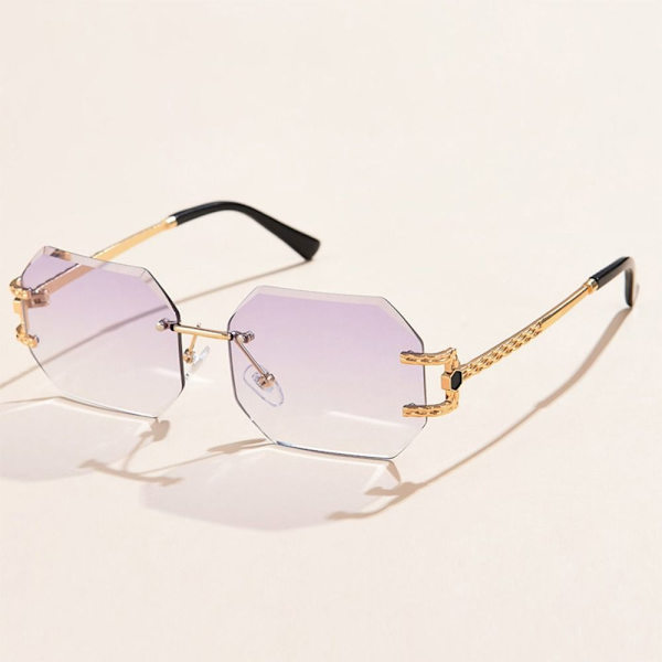 Polygonal Solglasögon Cutting Lens Solglasögon GRADIENT LILA Gradient Purple