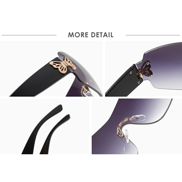 Butterfly Decor Polarized Solglasögon Sport Solglasögon Mirrored Blue