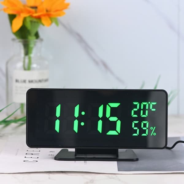 Speil Digital Alarm Clock LED Display Digital Alarm Clock RØD Red