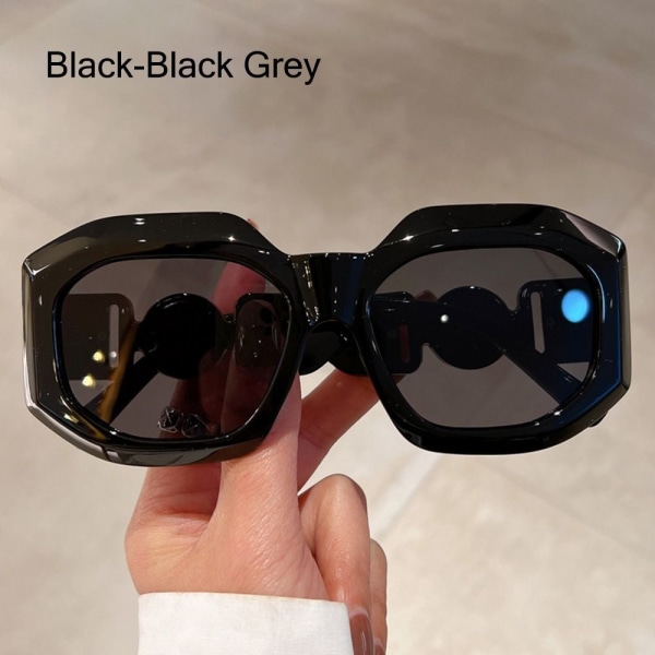 Oversized solbriller til mænd og kvinder solbriller SORT-SORT Black-Black Grey