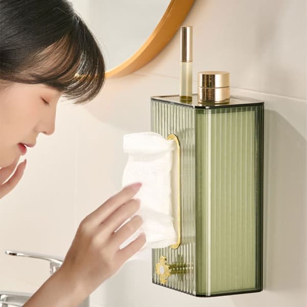 Tissue Box Serviett Oppbevaring Organizer SØLV Silver