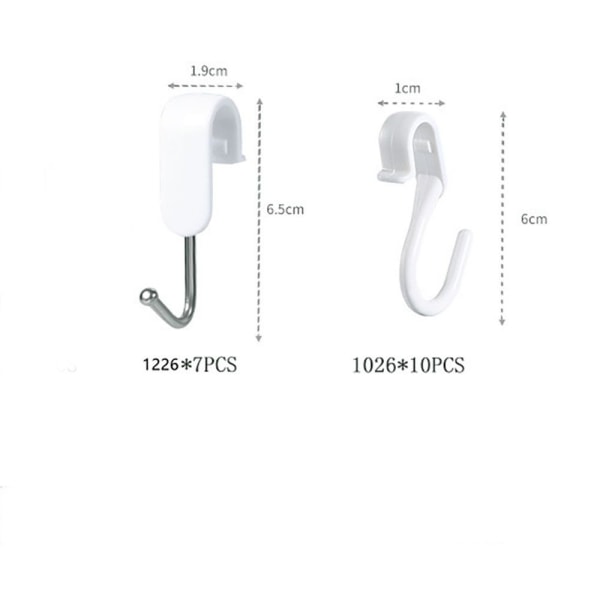 pakke: 7/10 stk S Shape kroker Nøkkelkrok 10 STK 10 STK 10Pcs