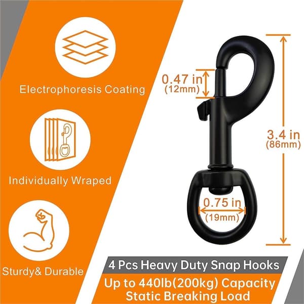 4 st Swivel Snap Hooks Hundkoppel Clips Trigger Snaps