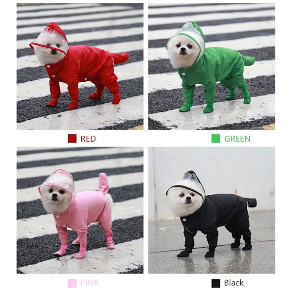 Hund Regnrock hundkläder RED XL Red XL