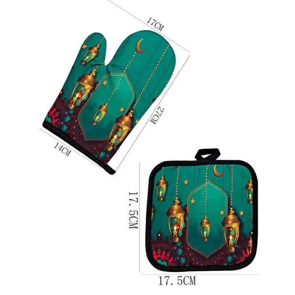 Bageovne Handsker Mod Varme Eid Mubarak STYLE D STYLE D