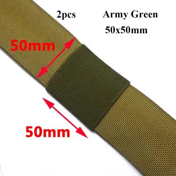 2stk Rem Bælte Elastik Ring ARMY GREEN 50X50MM Army Green 50x50mm