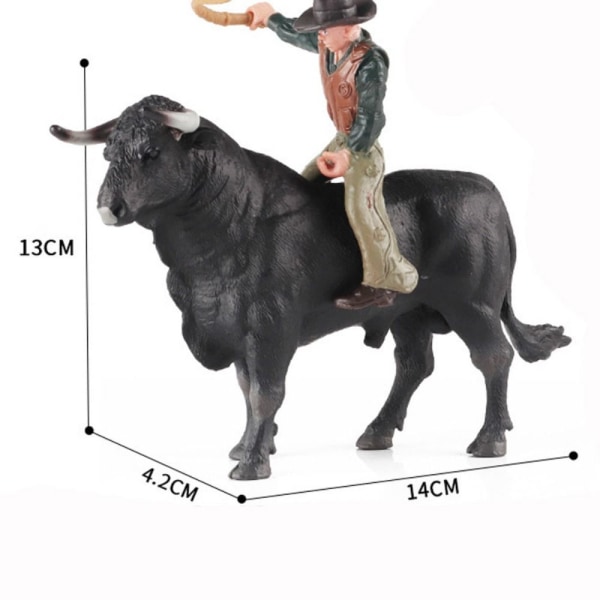 Simulert Bullfighting Rider Model Miniature Bull Bullfighter 3 3