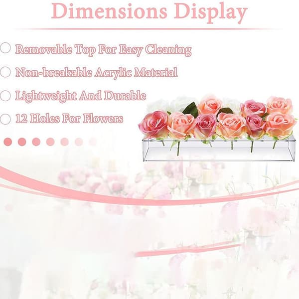 Blomsterholder Hydroponisk blomsterkasse Rektangulær blomstervase