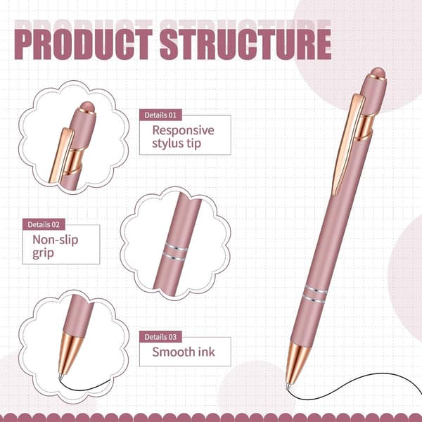 Kulepenn Medium Point Smooth Pen Gummierte penner