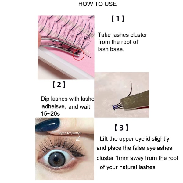 100 Bundles/Box Cluster Eye lash Extension Eye lashes