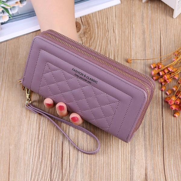 Lang damelommebok for kvinner LILLA purple