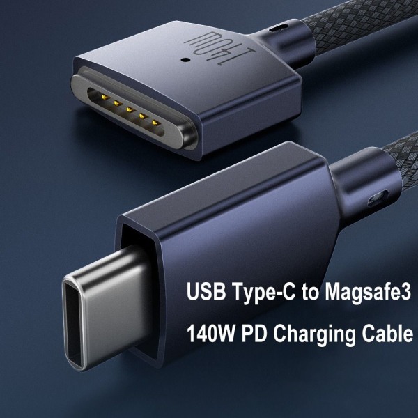 Hurtigopladningskabel USB Type-C til Magsafe 3 NAVY BLUE Navy Blue