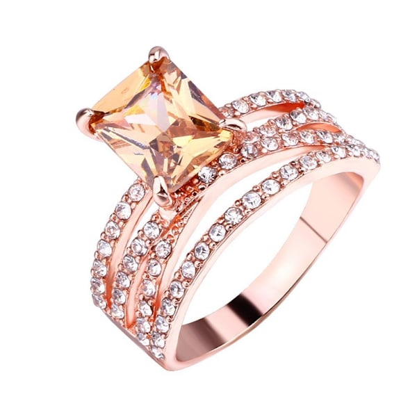 2 cps firkantede zirkonringe fingerring 11 11 11
