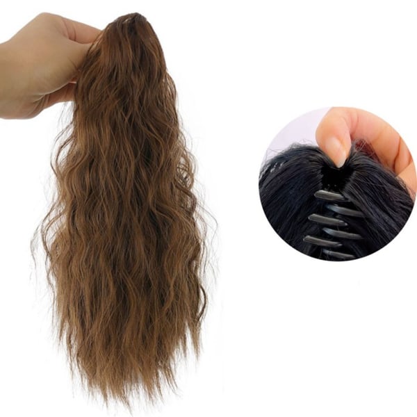 Langt hår parykk klo klips LYSEBRUN GRIP STIL GRIP STIL light brown grip style-grip style