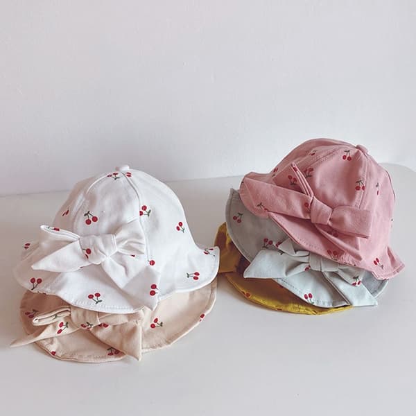 Børne Bucket Hat Solhætte HVID White