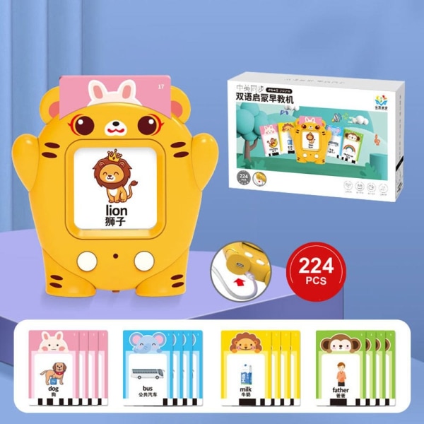 Talking Flash Cards Words Inlärningskort Toy 2 KEYS-PANDA 2 2 keys-panda