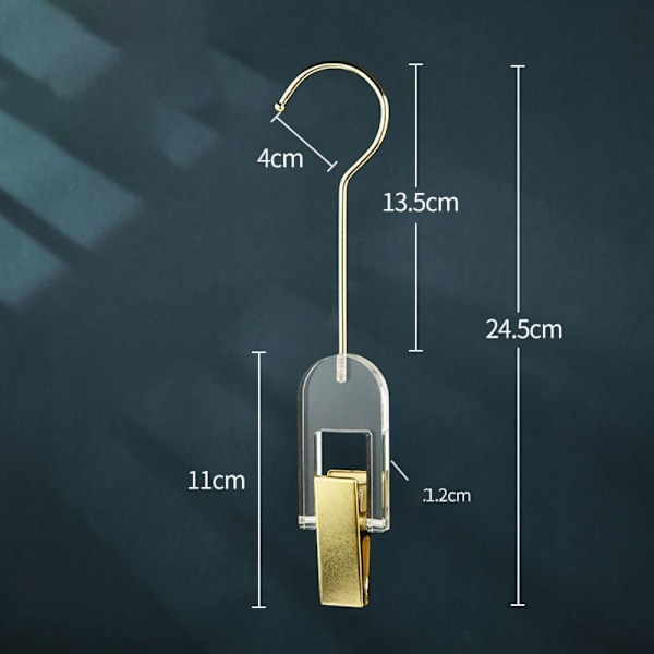 Klädnypa Torkklämma GULD LÅNG LÅNG gold Long-Long