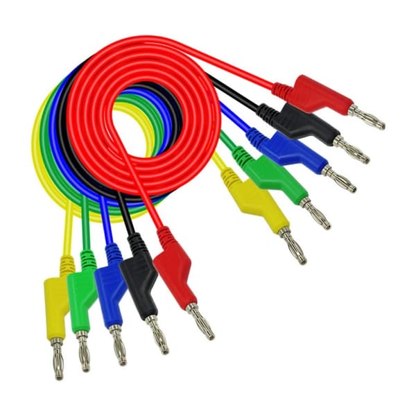 5 stk Banan til Banan Plugg Testledningssett Multimeter testledninger