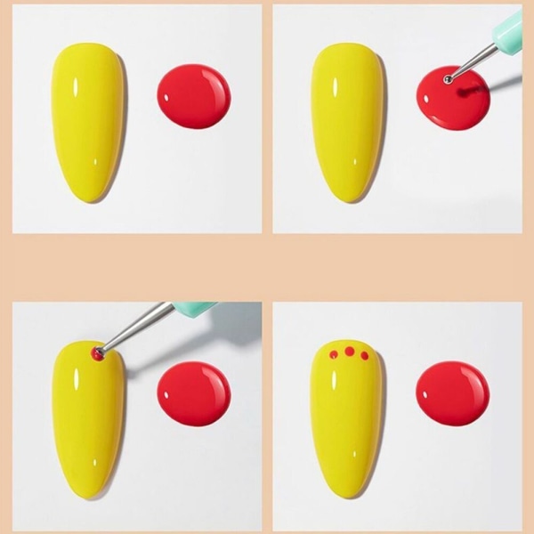 Nail Art Pensel Maleri Tegning HVID white