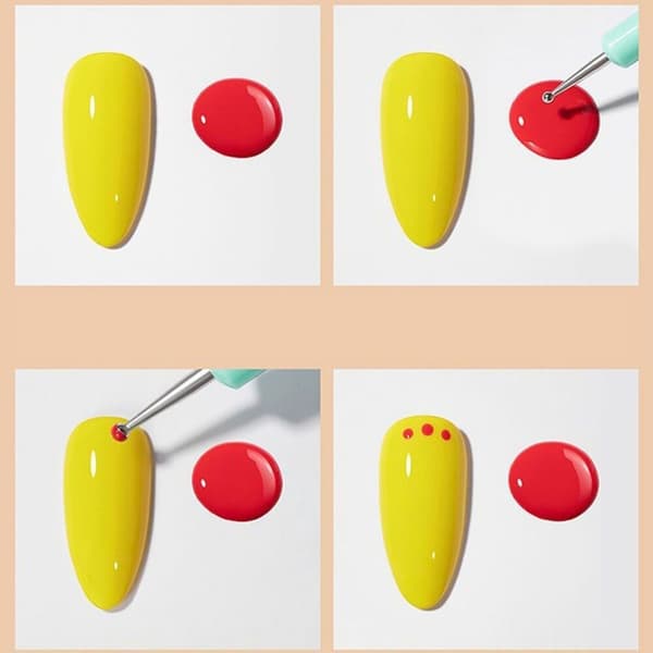 Nail Art Pensel Maleri Tegning MULTICOLOR multicolor