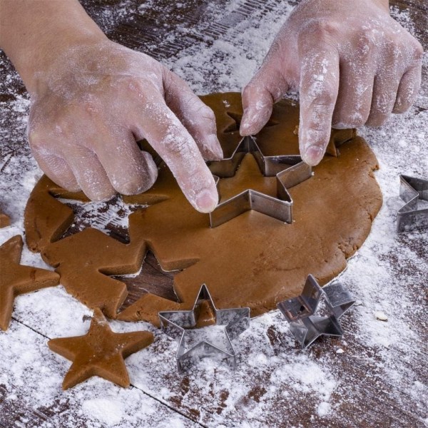 10 stk Kjeksform i rustfritt stål Baking Spesialkjeksform SET