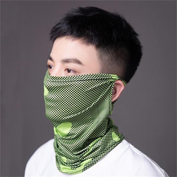 Fiske Sport Halvmaske Riding Løpeskjerf GRØNT HENGENDE ØRE Green Hanging Ear-Hanging Ear
