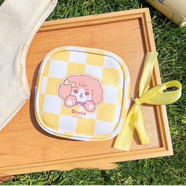 Cartoon Makeup Organizer Bärbara vattentäta förvaringsväskor GUL Yellow
