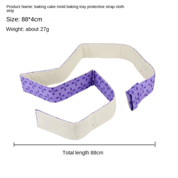 2/4 stk Bake Even Strip Bakebrett Beskyttelsesstropp LILLA 2STK Purple 2Pcs-2Pcs