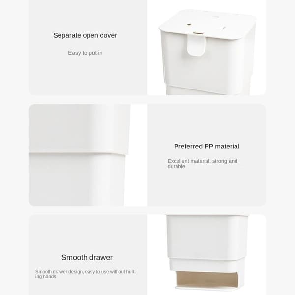 Soppåse Förvaringslåda Plastpåse Case VIT white