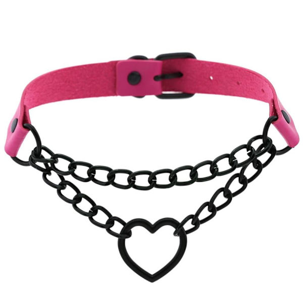 Gothic Chain Punk Halskæde SORT black