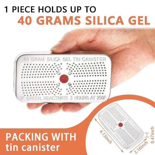 3 stk. Indikerende Silicagel Lufttørrer Desiccant Orange Grøn