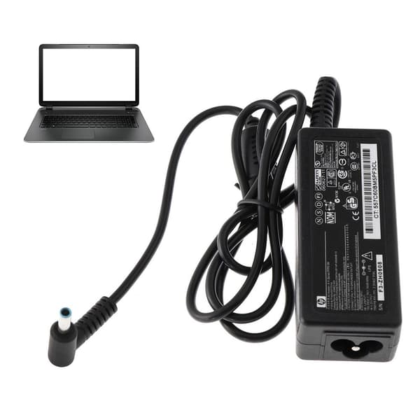 HP Laptop Oplader Adapter Strømforsyning Blå Spids