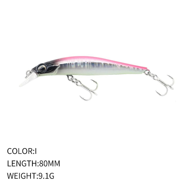 synkende Minnow Baits Fiskekroge E E E