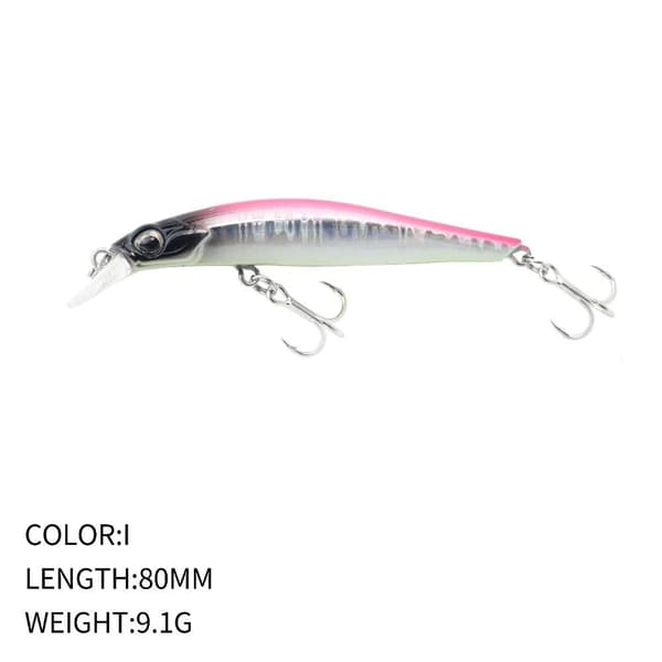synkende Minnow Baits fiskekroker E E E
