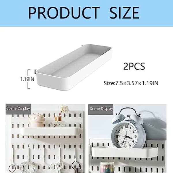 2-pack Pegboard Brickor Vägg Pegboard Brickor Pegboard Tillbehör