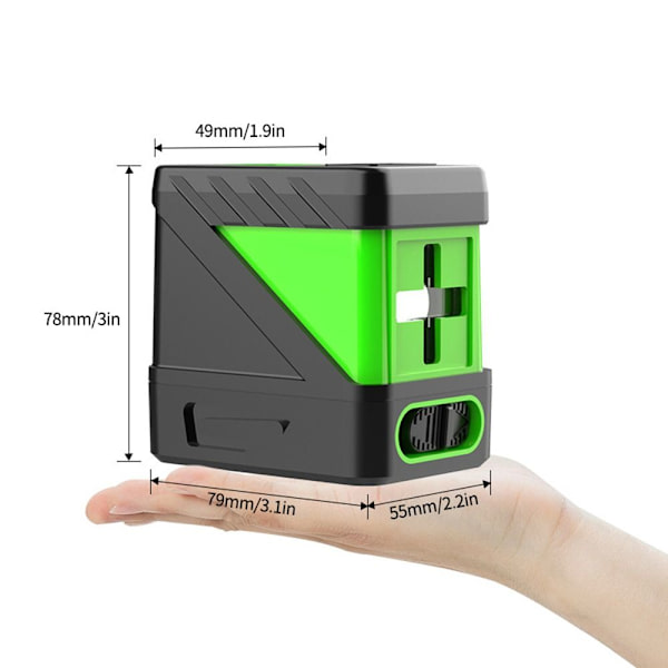2 Linjer 3D Krysslinje GRØNN green